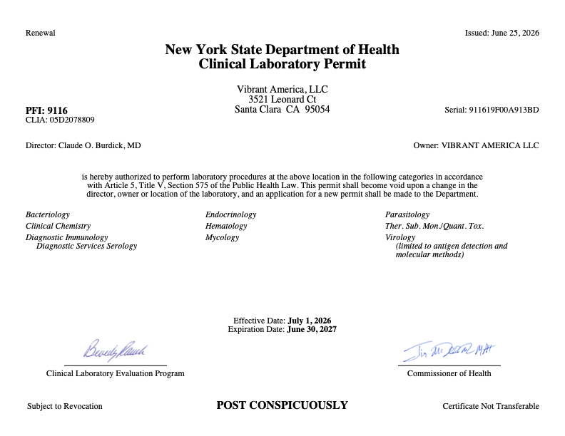 New York State Department of Health - Vibrant America