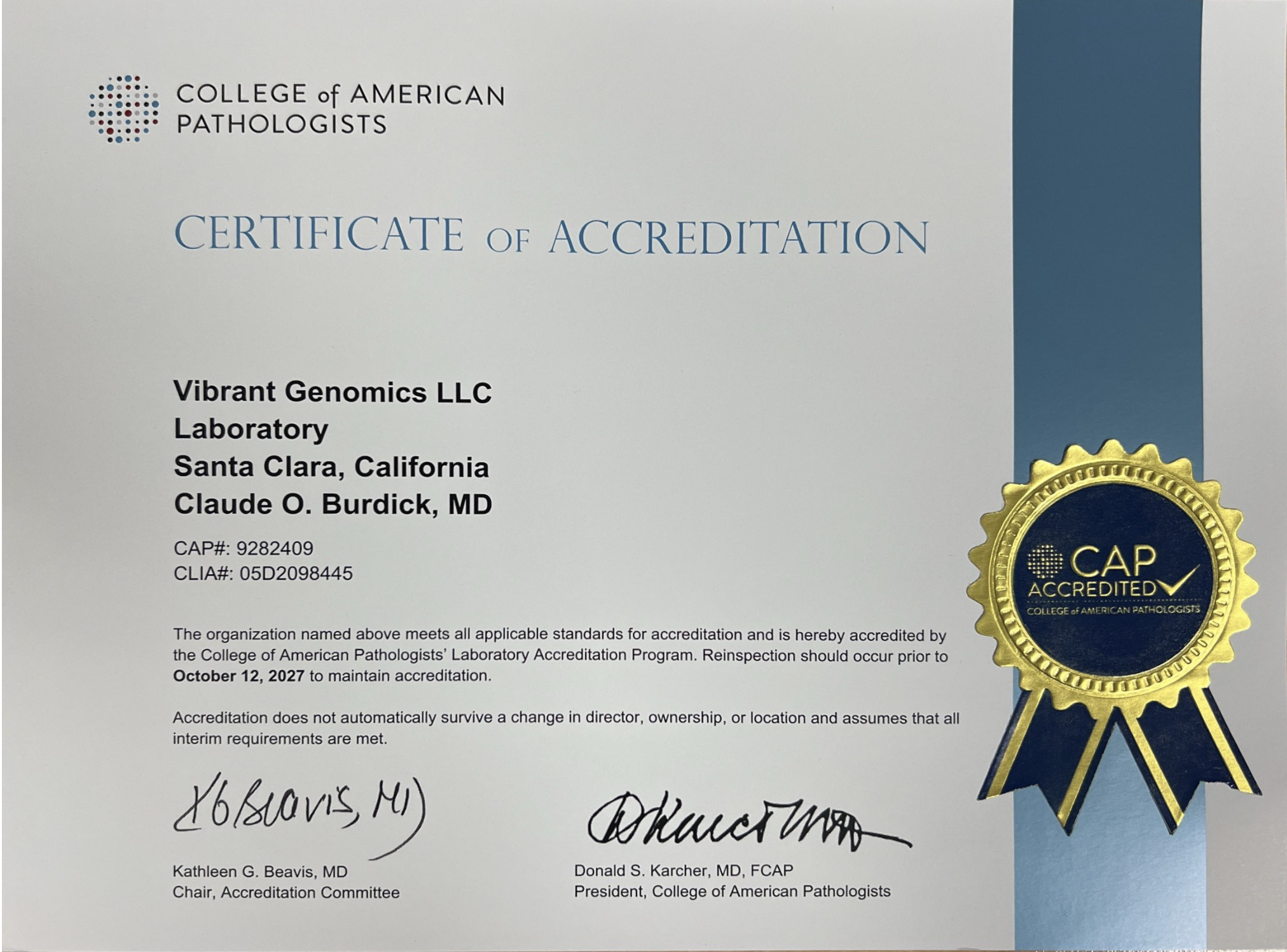 Vibrant Certification